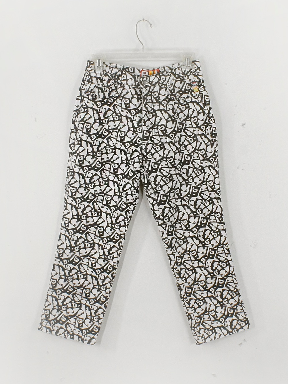 Vintage 90s Early 2000s Esty Color Rave Punk Grunge Collage Face Graphic Pants